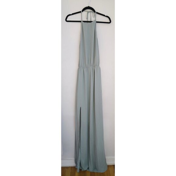 NWOT Show Me Your Mumu Dress Size Small Heather Halter Silver Sage Crisp - Picture 3 of 9